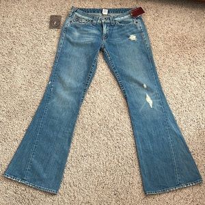True Religion Flare Distress Jeans